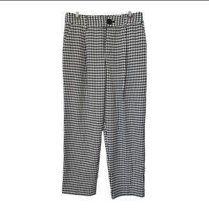 🔥B1G1 NWT Who What Wear Cropped Wide Leg Houndstooth Pants